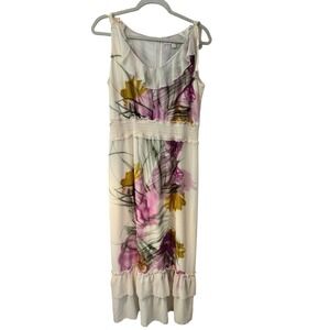 Banana Republic Heritage Maxi Dress Floral Print Sleeveless‎ Size 8